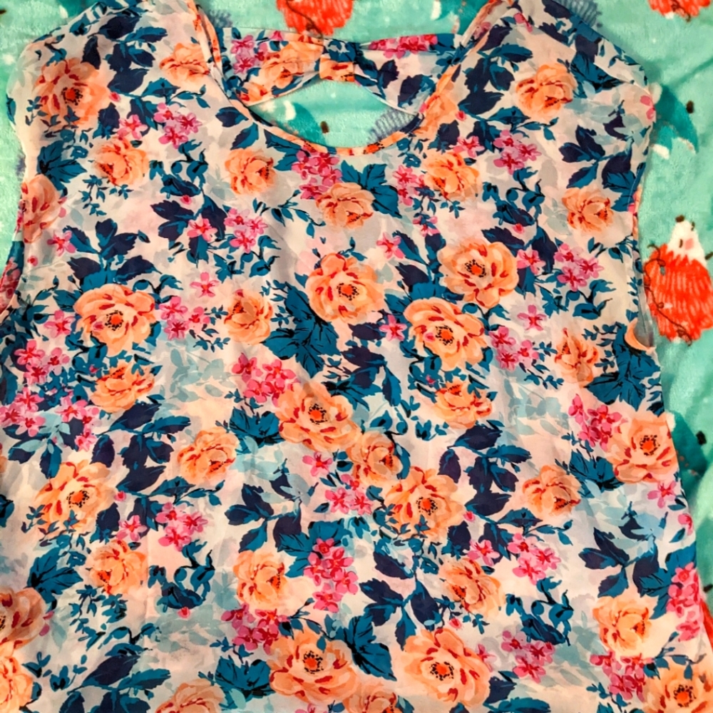 Torrid Size 0 Sheer Floral Top